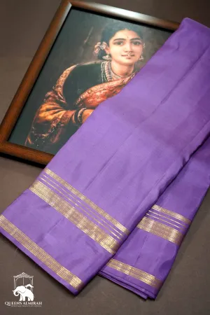 THISTLE PURPLE WITH WOVEN BORDER KANCHIVARAM SILK SAREE