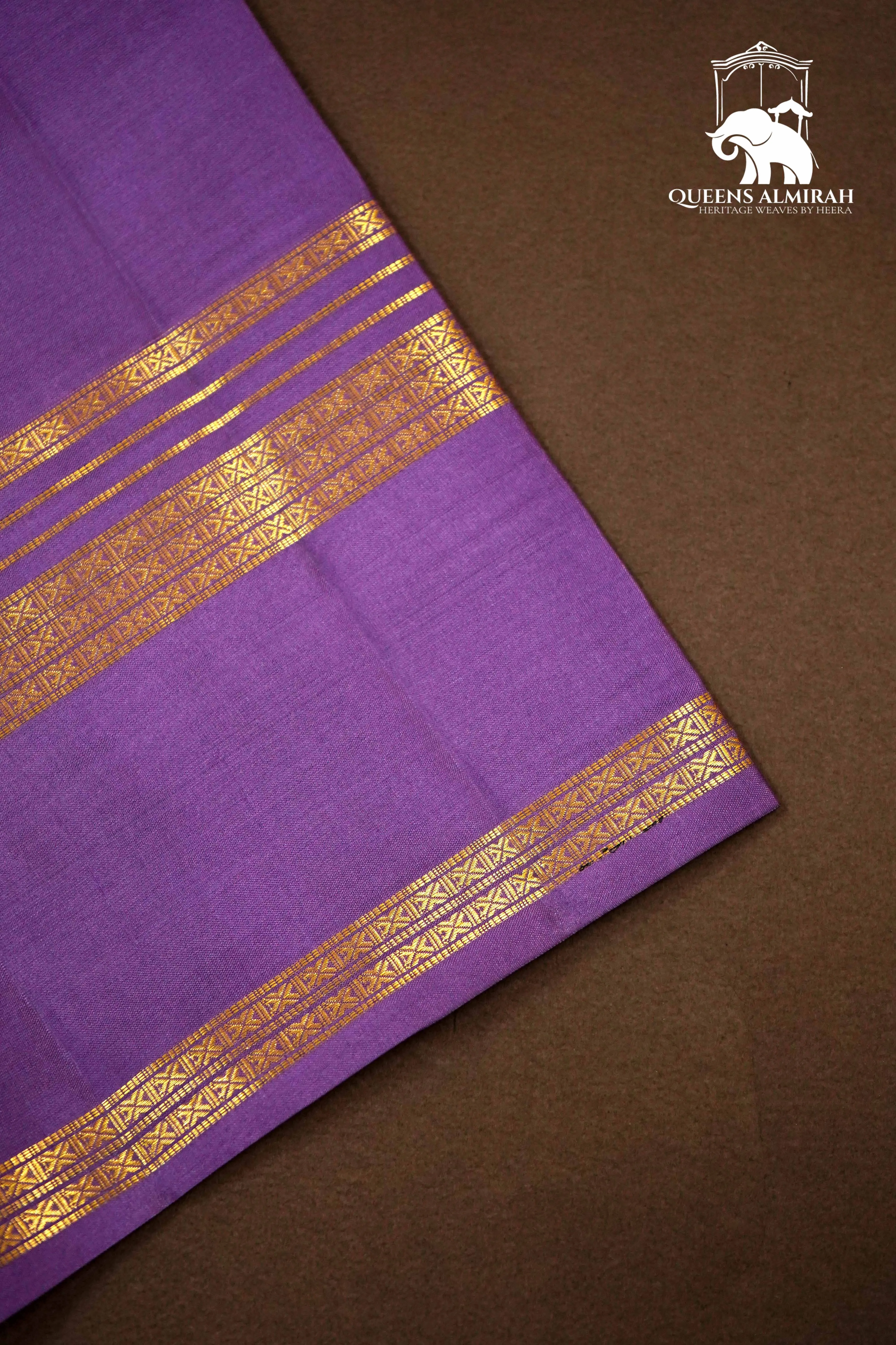 THISTLE PURPLE WITH WOVEN BORDER KANCHIVARAM SILK SAREE