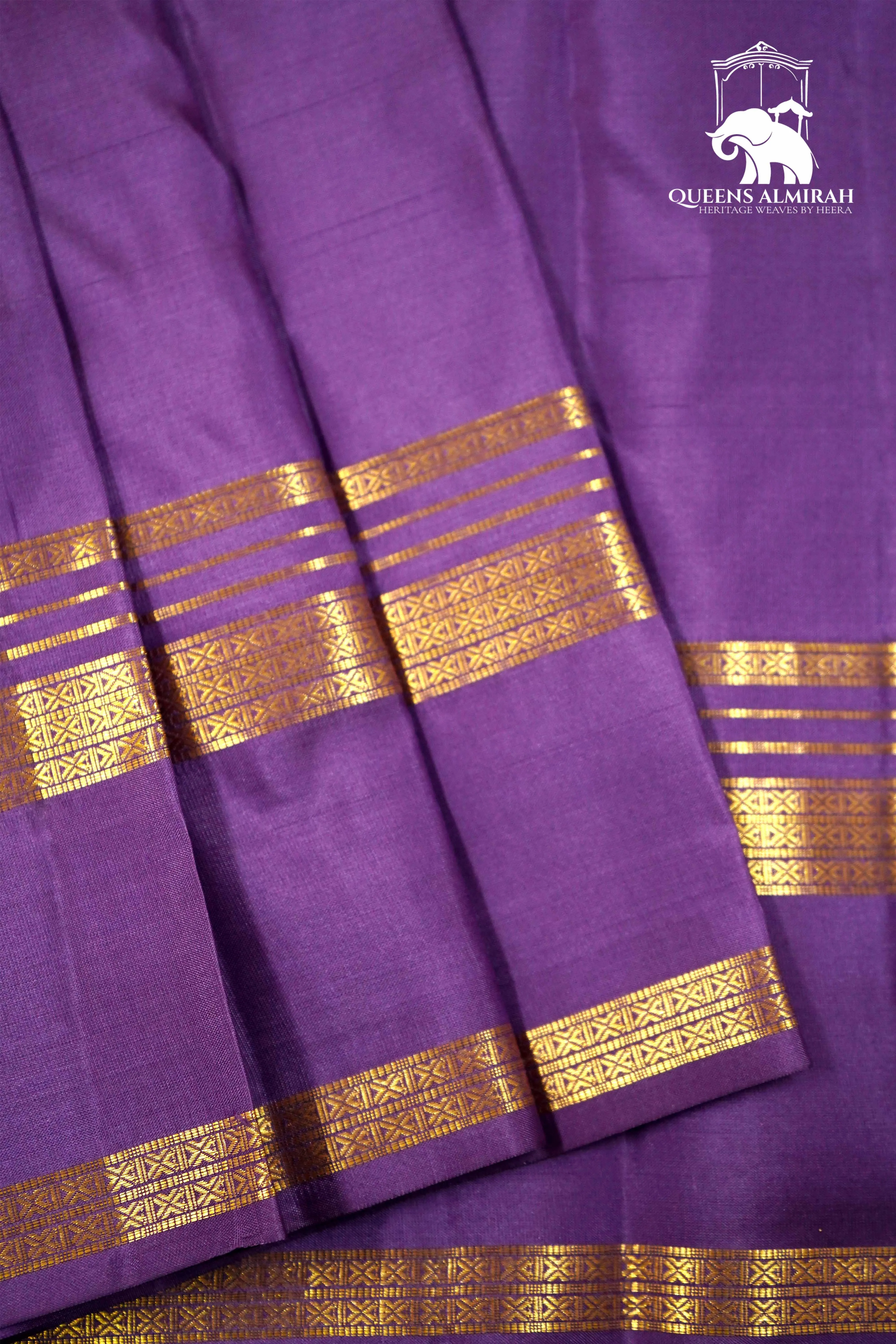 THISTLE PURPLE WITH WOVEN BORDER KANCHIVARAM SILK SAREE