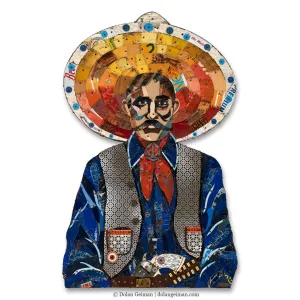 VAQUERO (INDIGO) original metal wall sculpture