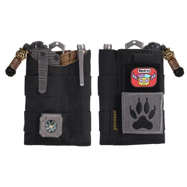 VE9 Pocket Organizer with DIY Patch Area, EDC Tool Storage Pouch