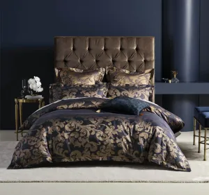 Verity Quilt Cover Set Range Navy