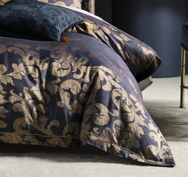 Verity Quilt Cover Set Range Navy