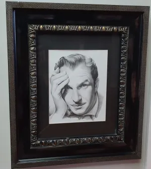 Vincent Price Original Graphite Pencil Drawing by Joe King