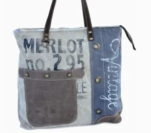 Vintage Merlot Canvas Tote