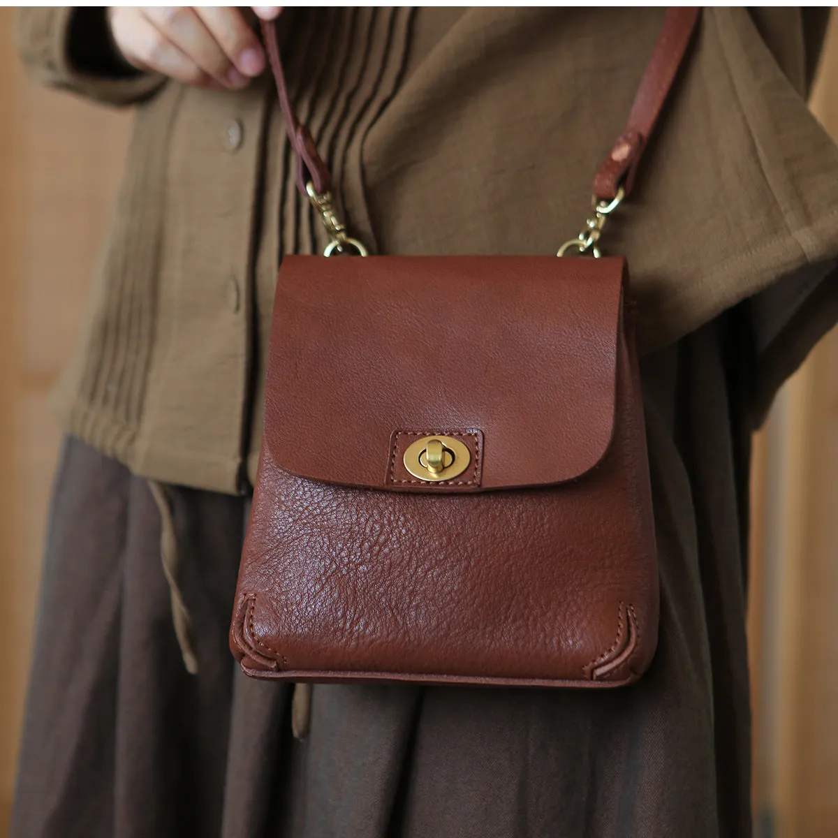 Women's Mini Shoulder Purse Genuine Leather Crossbody Bags