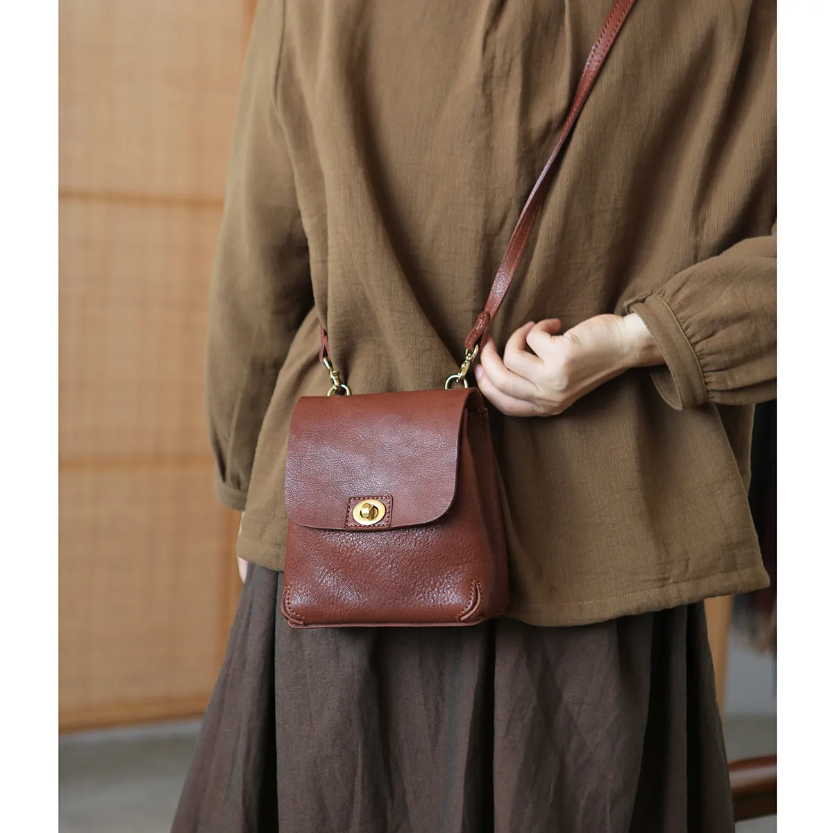 Women's Mini Shoulder Purse Genuine Leather Crossbody Bags