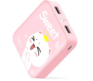 Yoobao M4 10000mAh Cute Compact Portable Power bank with Flashlight, Dual Output USB (Pink)| YB-6024