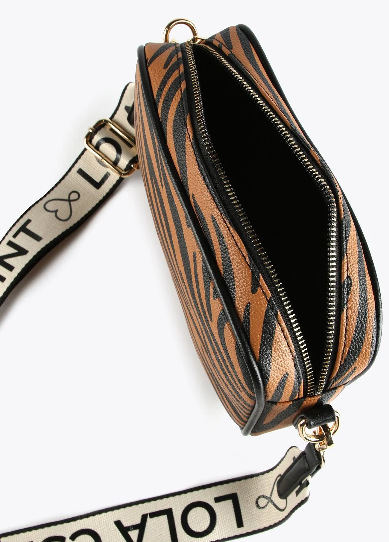 Zebra animal print crossbody bag